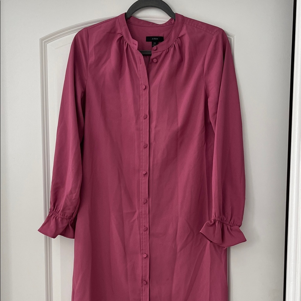 J. Crew Pink Midi Dress